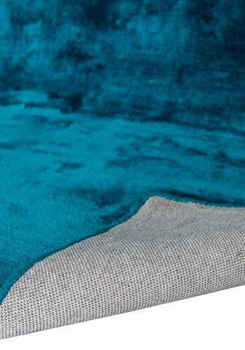 VENTURE DESIGN Indra gulvtppe - turkis viskose og bomuld (250x350)