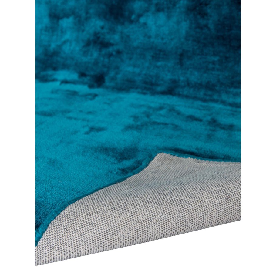 VENTURE DESIGN Indra gulvtppe - turkis viskose og bomuld (250x350)