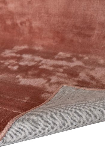 VENTURE DESIGN Indra gulvtppe - rosa viskose og bomuld (250x350)