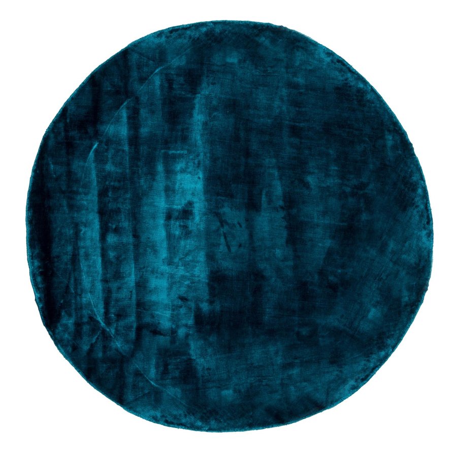 VENTURE DESIGN Indra gulvtppe - turkis viskose og bomuld (200)