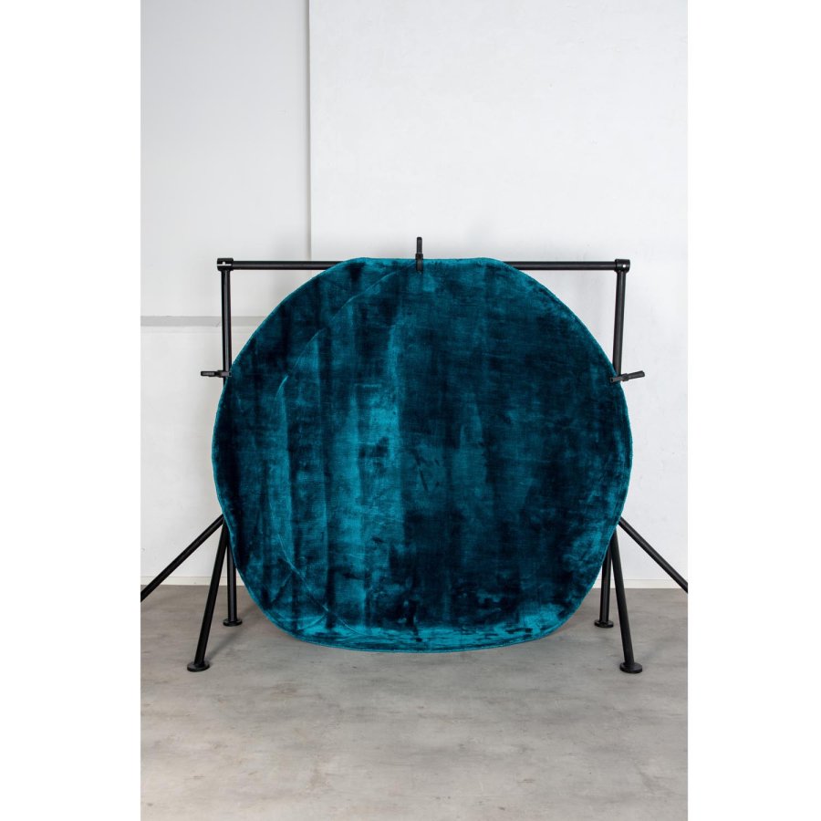 VENTURE DESIGN Indra gulvtppe - turkis viskose og bomuld (200)