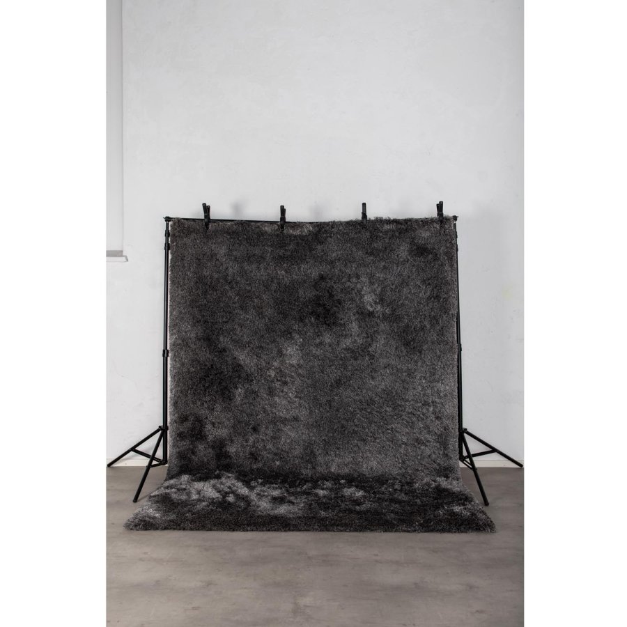 VENTURE DESIGN Shiva Shaggy gulvtppe - gr polyester og bomuld (170x240)