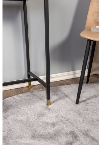 VENTURE DESIGN Polar spisebordsstol - beige velour og sort metal