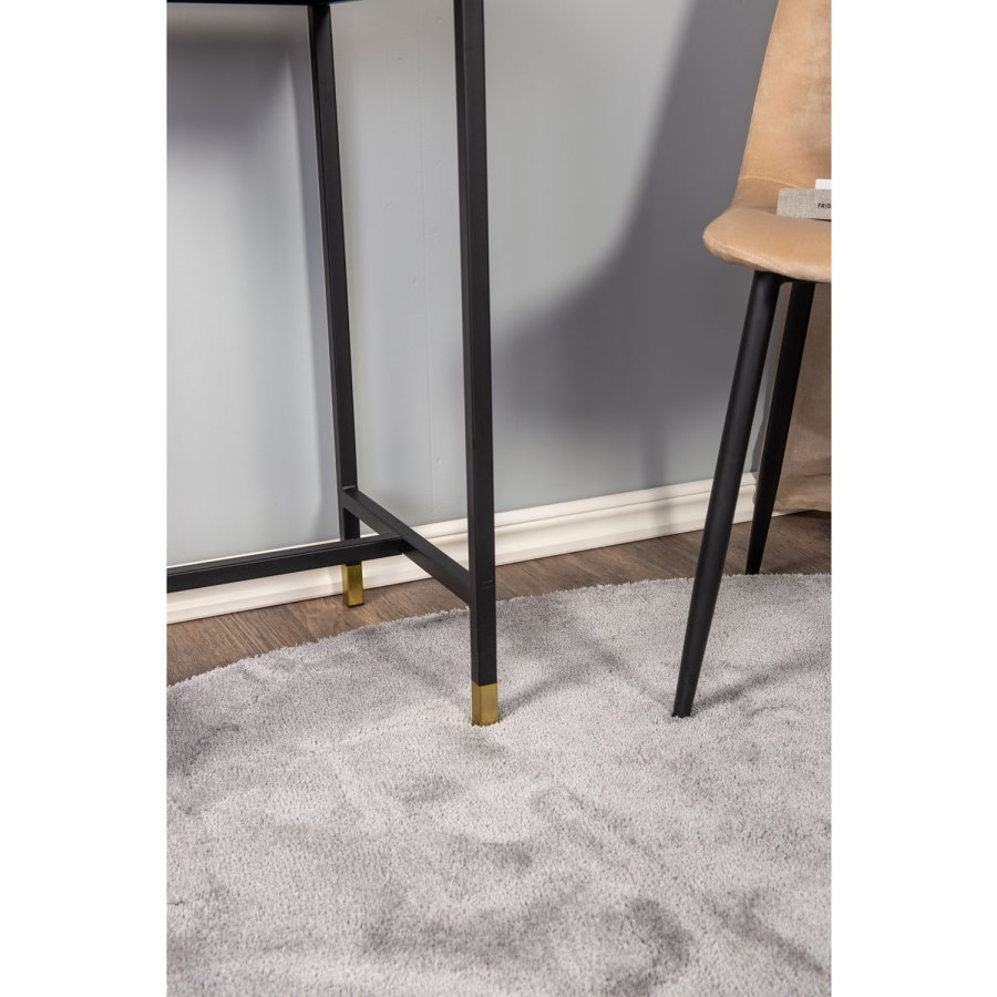 VENTURE DESIGN Polar spisebordsstol - beige velour og sort metal