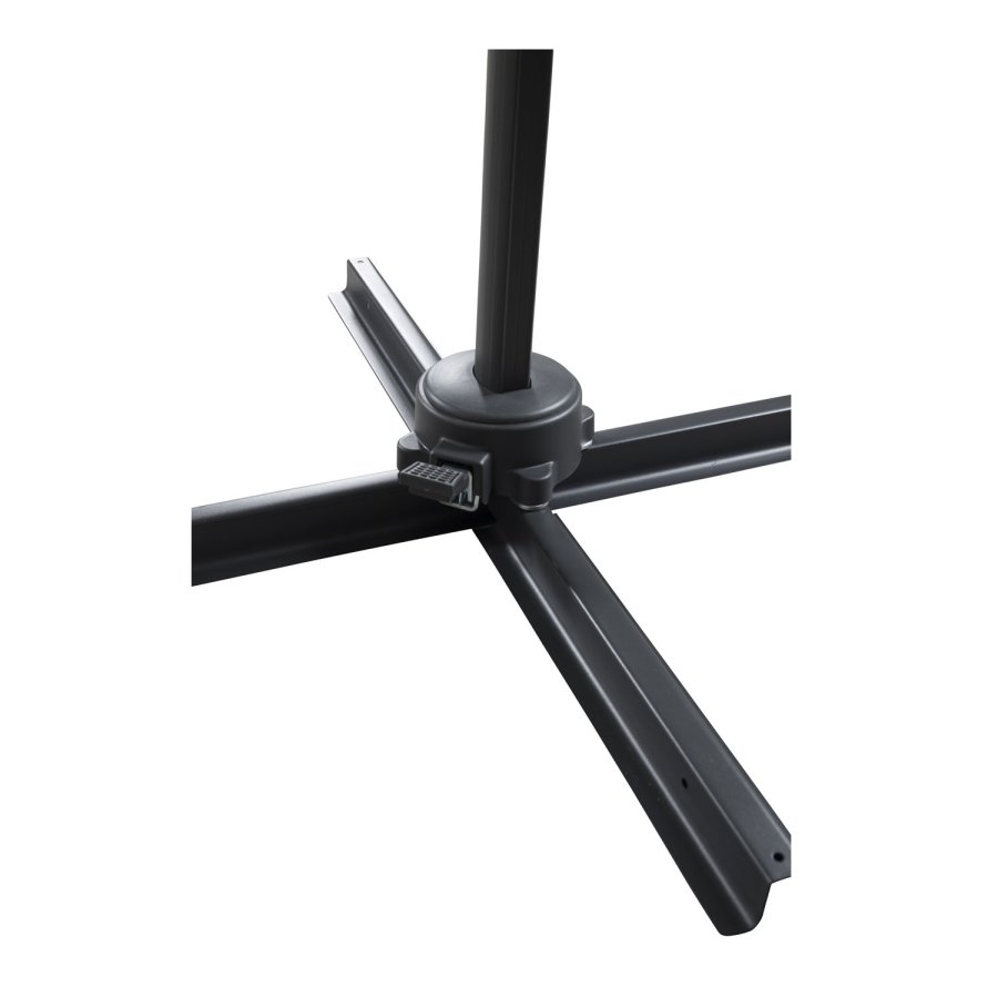 VENTURE DESIGN Leeds parasol med tilt, 3m - sort aluminium og stl 