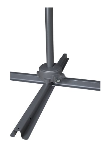 VENTURE DESIGN Leeds parasol med tilt, 3m - hvid, sort aluminium og stl 