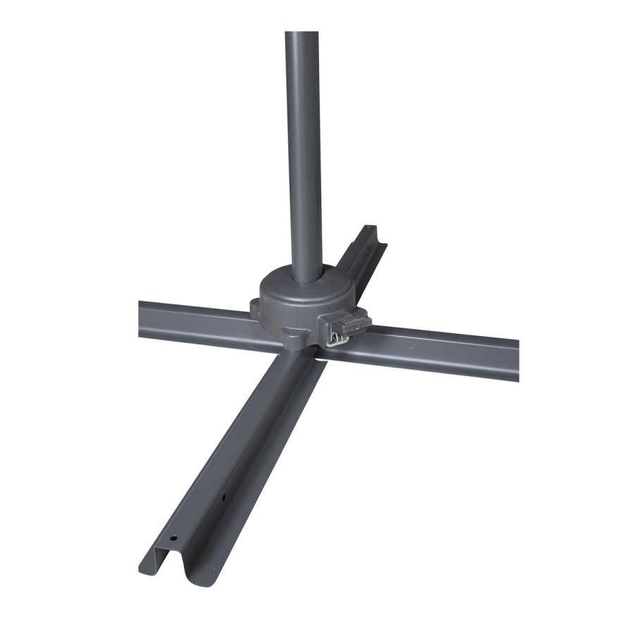 VENTURE DESIGN Leeds parasol med tilt, 3m - hvid, sort aluminium og stl 