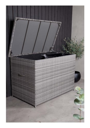 VENTURE DESIGN rektangulr Amazon udendrs hyndeboks - gr rattan og stl 