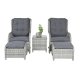 VENTURE DESIGN Vikelund udendrs loungest m. hynder - gr rattan og aluminium 