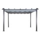 VENTURE DESIGN Lazio pergola, rektangulr - gr polyester og sort aluminium (393x293)