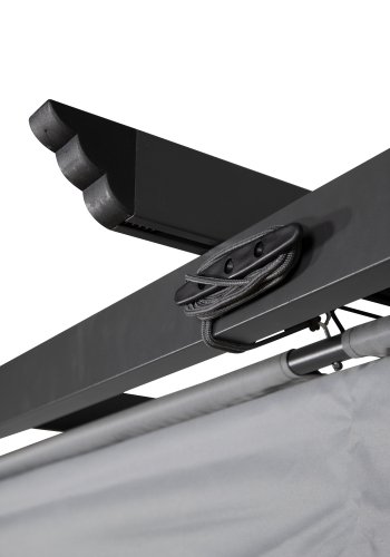 VENTURE DESIGN Lazio pergola, rektangulr - gr polyester og sort aluminium (393x293)