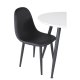 VENTURE DESIGN Plaza brnebord og 2 brnestole - hvid MDF/sort metal og sort PU/sort metal