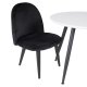 VENTURE DESIGN Plaza brnebord og 2 brnestole - hvid MDF/sort metal og sort fljl/sort metal