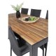VENTURE DESIGN havest, m. Bois bord (200x100) og 6 Anna stole, m. armln - akacie/alu/rattan