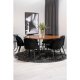 VENTURE DESIGN Copenhagen spisebordsst, m. 6 stole - brun finer/sort metal og sort fljl/sort metal