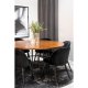 VENTURE DESIGN Copenhagen spisebordsst, m. 6 stole - brun finer/sort metal og sort fljl/sort metal