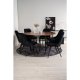 VENTURE DESIGN Copenhagen spisebordsst, m. 6 stole - brun finer/sort metal og sort fljl/sort metal