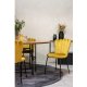 VENTURE DESIGN Copenhagen spisebordsst, m. 4 stole - brun finer/sort metal og gul fljl/sort metal