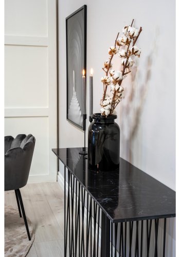 VENTURE DESIGN Copenhagen spisebordsst, m. 4 stole - brun finer/sort metal og gr fljl/sort metal