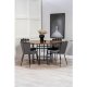 VENTURE DESIGN Copenhagen spisebordsst, m. 4 stole - brun finer/sort metal og gr fljl/sort metal