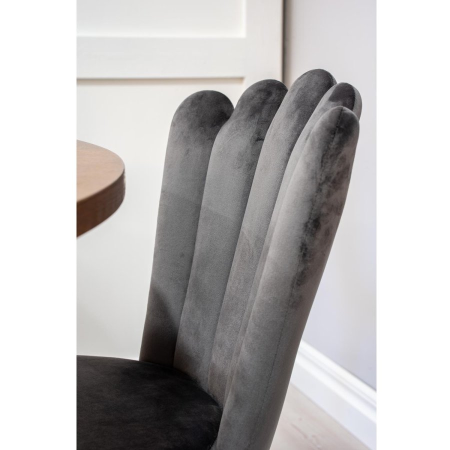 VENTURE DESIGN Copenhagen spisebordsst, m. 4 stole - brun finer/sort metal og gr fljl/sort metal