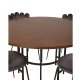 VENTURE DESIGN Copenhagen spisebordsst, m. 4 stole - brun finer/sort metal og gr fljl/sort metal