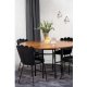 VENTURE DESIGN Copenhagen spisebordsst, m. 4 stole - brun finer/sort metal og sort fljl/sort metal