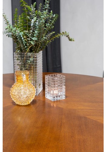 VENTURE DESIGN Copenhagen spisebordsst, m. 4 stole - brun finer/sort metal og sort fljl/sort metal