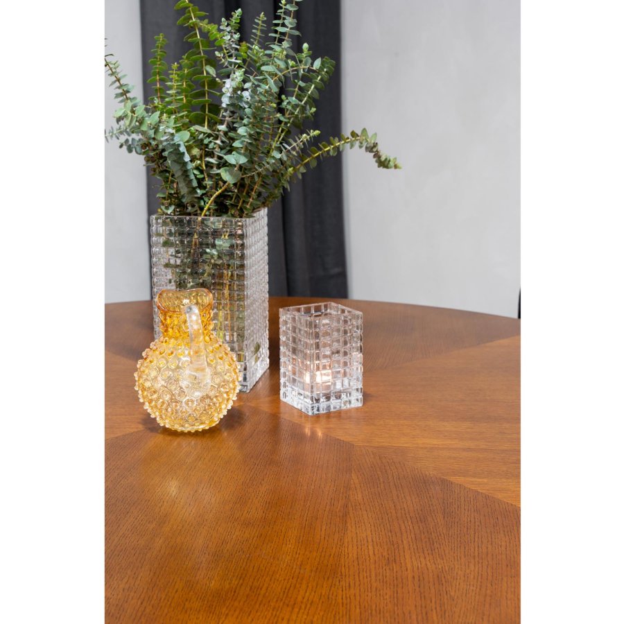 VENTURE DESIGN Copenhagen spisebordsst, m. 4 stole - brun finer/sort metal og sort fljl/sort metal