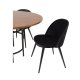 VENTURE DESIGN Copenhagen spisebordsst, m. 4 stole - brun finer/sort metal og sort fljl/sort metal