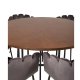 VENTURE DESIGN Copenhagen spisebordsst, m. 4 stole - brun finer/sort metal og gr fljl/sort metal
