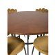 VENTURE DESIGN Copenhagen spisebordsst, m. 4 stole - brun finer/sort metal og gul fljl/sort metal