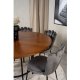 VENTURE DESIGN Copenhagen spisebordsst, m. 4 stole - brun finer/sort metal og gr fljl/sort metal