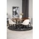 VENTURE DESIGN Copenhagen spisebordsst, m. 4 stole - brun finer/sort metal, beige fljl/sort metal