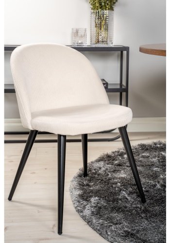 VENTURE DESIGN Copenhagen spisebordsst, m. 4 stole - brun finer/sort metal, beige fljl/sort metal