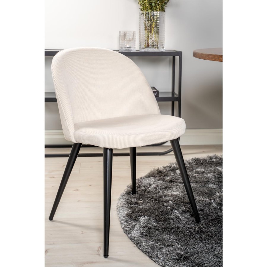 VENTURE DESIGN Copenhagen spisebordsst, m. 4 stole - brun finer/sort metal, beige fljl/sort metal