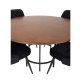 VENTURE DESIGN Copenhagen spisebordsst, m. 4 stole - brun finer/sort metal og sort fljl/sort metal