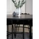 VENTURE DESIGN Copenhagen spisebordsst, m. 4 stole - sort finer/sort metal og gr fljl/sort metal