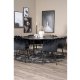 VENTURE DESIGN Copenhagen spisebordsst, m. 4 stole - sort finer/sort metal og sort fljl/sort metal