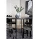 VENTURE DESIGN Copenhagen spisebordsst, m. 4 stole - sort finer/sort metal og gr fljl/sort metal