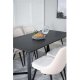VENTURE DESIGN Marina spisebordsst, m. 6 stole - sort finer/sort metal og beige fljl/sort metal