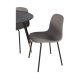 VENTURE DESIGN Dipp spisebordsst, m. 4 stole - sort finer/metal og khaki plastik/messing sort metal