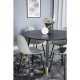 VENTURE DESIGN Dipp spisebordsst, m. 4 stole - sort finer/messing sort metal, gr plastik/sort jern