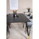 VENTURE DESIGN Dipp spisebordsst, m. 6 stole - sort finer/messing/sort metal, gr plast/sort metal
