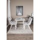 VENTURE DESIGN Polar spisebordsst, m. 4 stole - hvid MDF/hvid metal og lysegr polyester/hvid metal