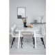 VENTURE DESIGN Polar spisebordsst, m. 6 stole - hvid MDF/hvid metal og hvid plastik/sort metal