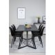 VENTURE DESIGN Marina spisebordsst, m. 6 stole - sort finer/sort metal og sort plastik/sort jern
