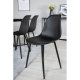 VENTURE DESIGN Marina spisebordsst, m. 6 stole - sort finer/sort metal og sort plastik/sort jern