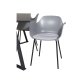 VENTURE DESIGN Marina spisebordsst, m. 4 stole - sort finer/sort metal og gr plastik/sort metal