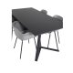VENTURE DESIGN Marina spisebordsst, m. 4 stole - sort finer/sort metal og gr plastik/sort metal